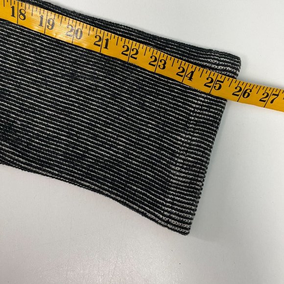 Madewell  MEDIUM French Terry Side Tie Black White Stripe Sweatshirt Top - Picture 12 of 12